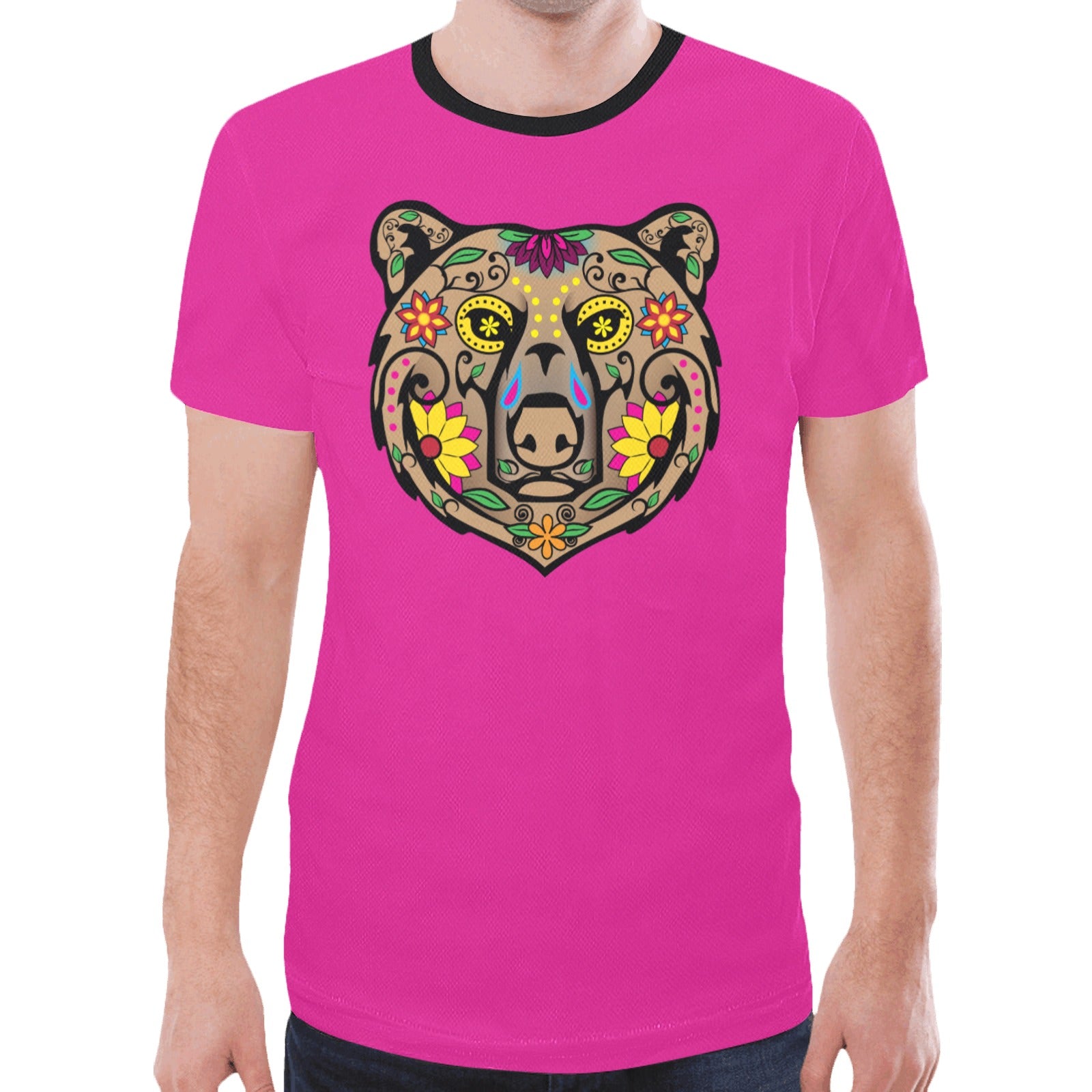 Bear Spirit Guide (Pink) T-shirt for Men