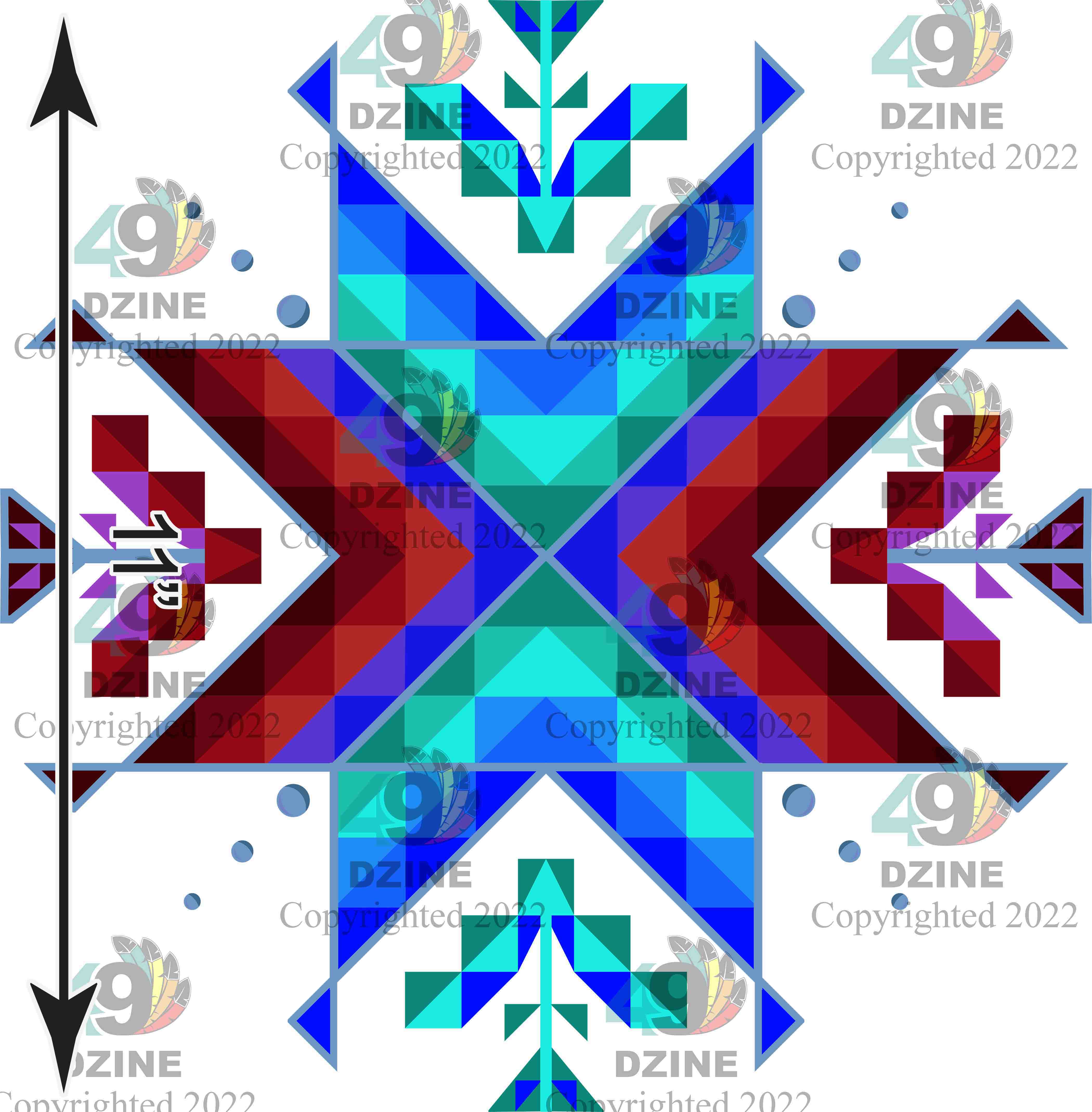 11-inch Geometric Transfer Dream of the Ancestors Transfers 49 Dzine
