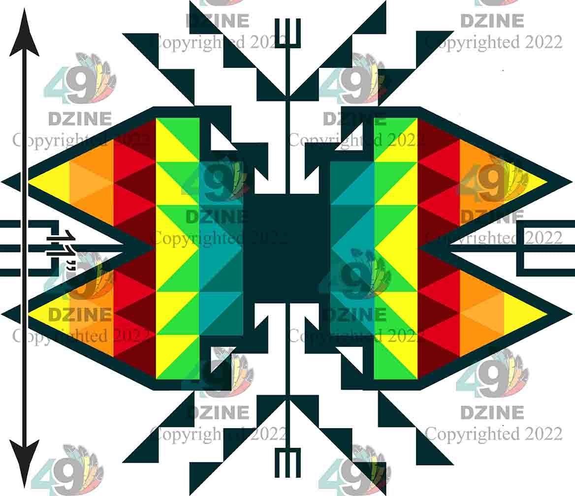 11-inch Geometric Transfer Sacred Trust Transfers 49 Dzine