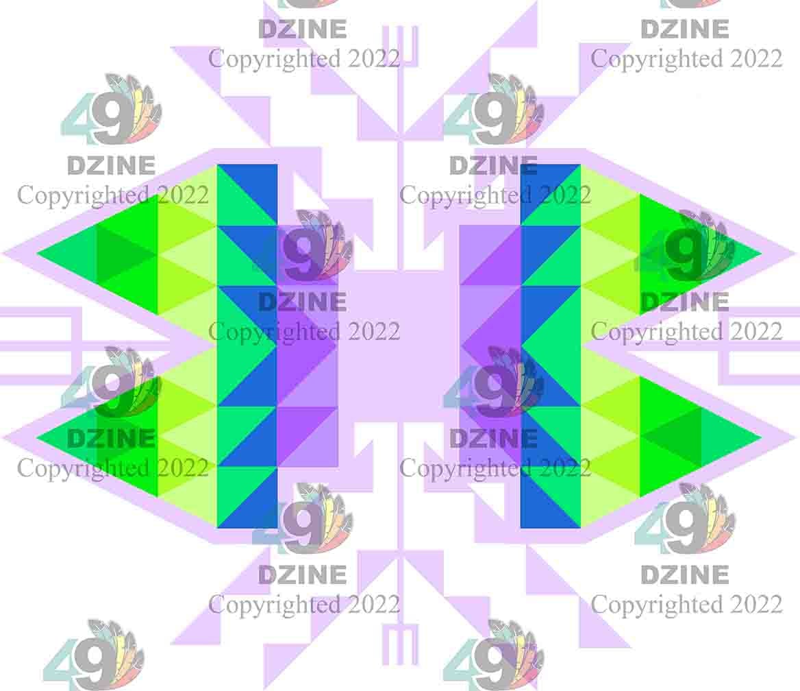 11-inch Geometric Transfer Sacred Trust Transfers 49 Dzine Sacred Trust Lavender