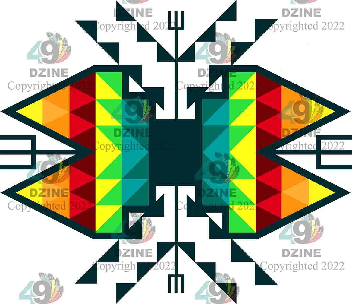 14-inch Geometric Transfer Sacred Trust Transfers 49 Dzine Sacred Trust