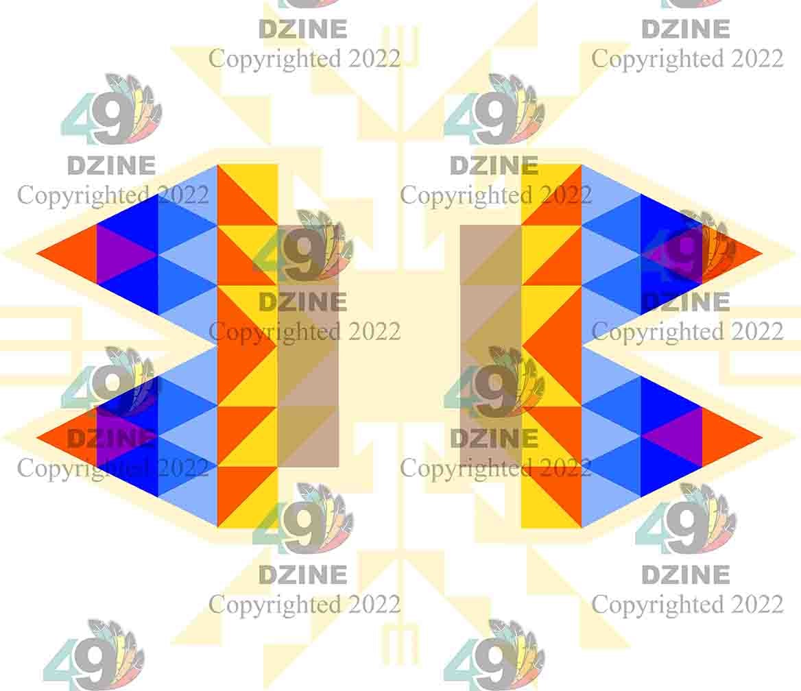 14-inch Geometric Transfer Sacred Trust Transfers 49 Dzine Sacred Trust Fire