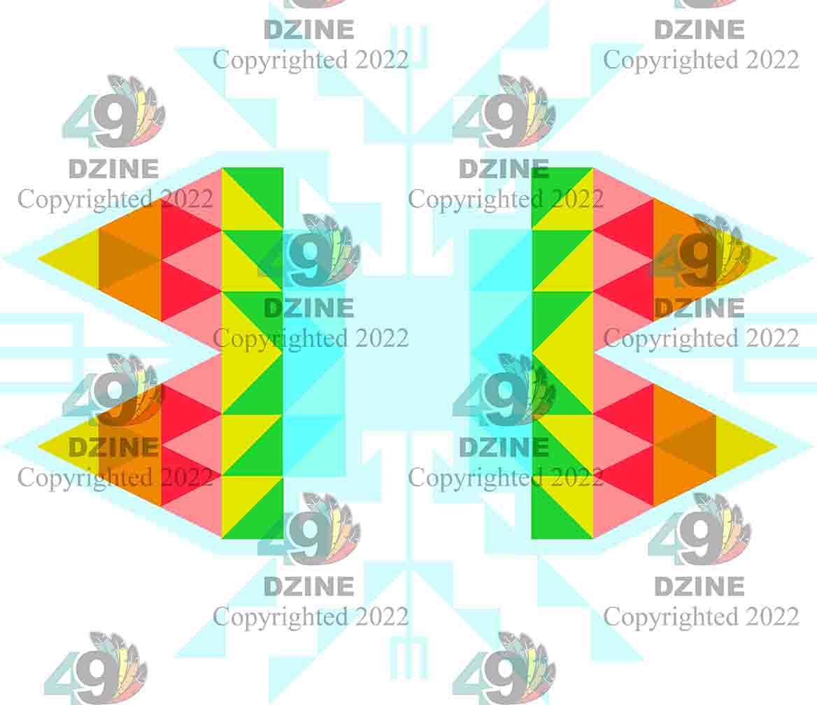 14-inch Geometric Transfer Sacred Trust Transfers 49 Dzine Sacred Trust Sky