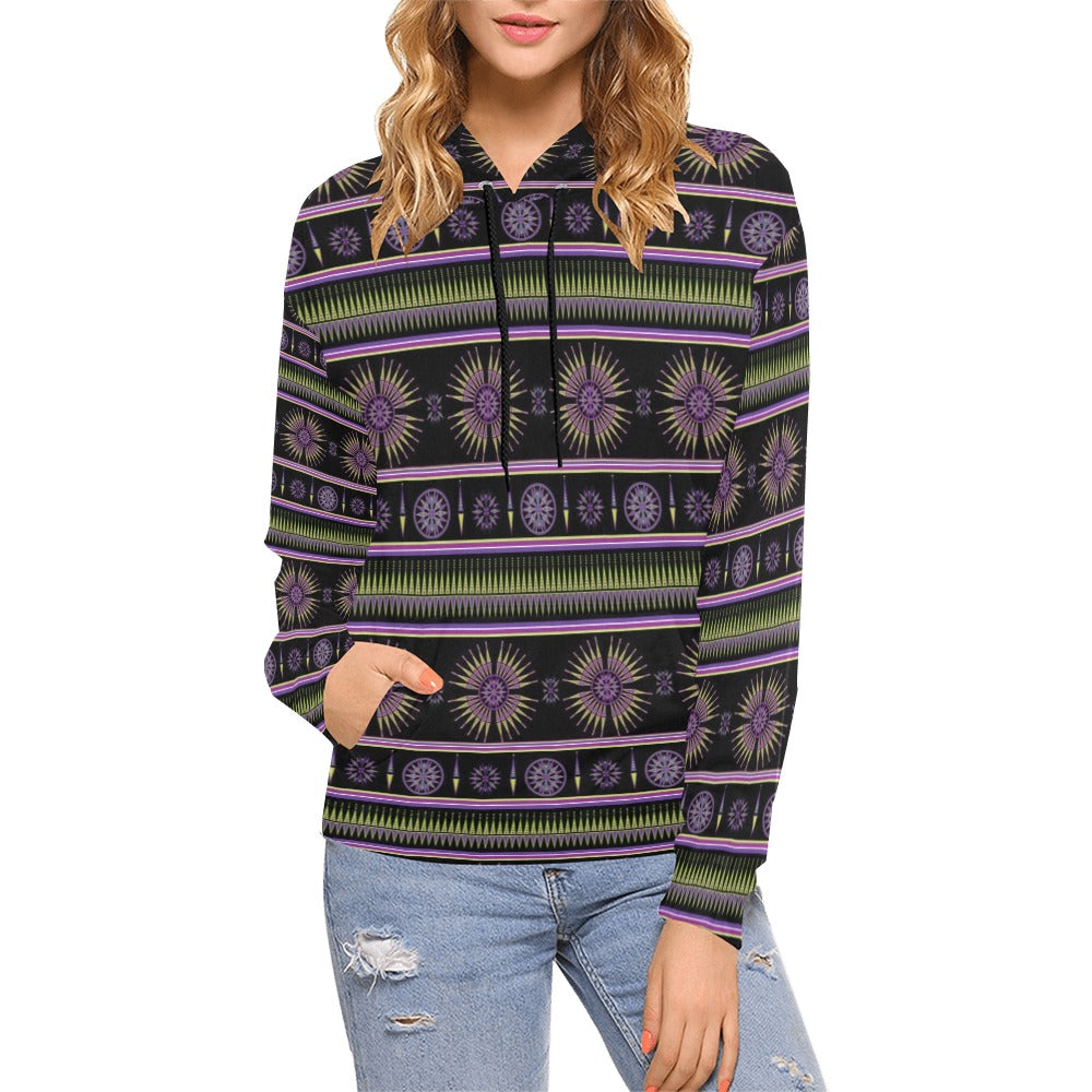 Evening Feather Wheel Hoodie for Women (USA Size)