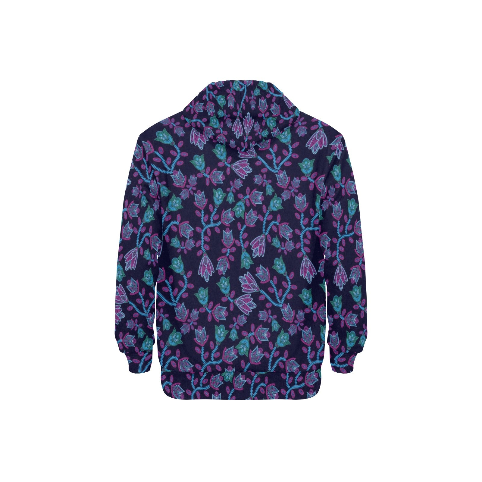 Beaded Nouveau Men's Long Sleeve Fleece Hoodie