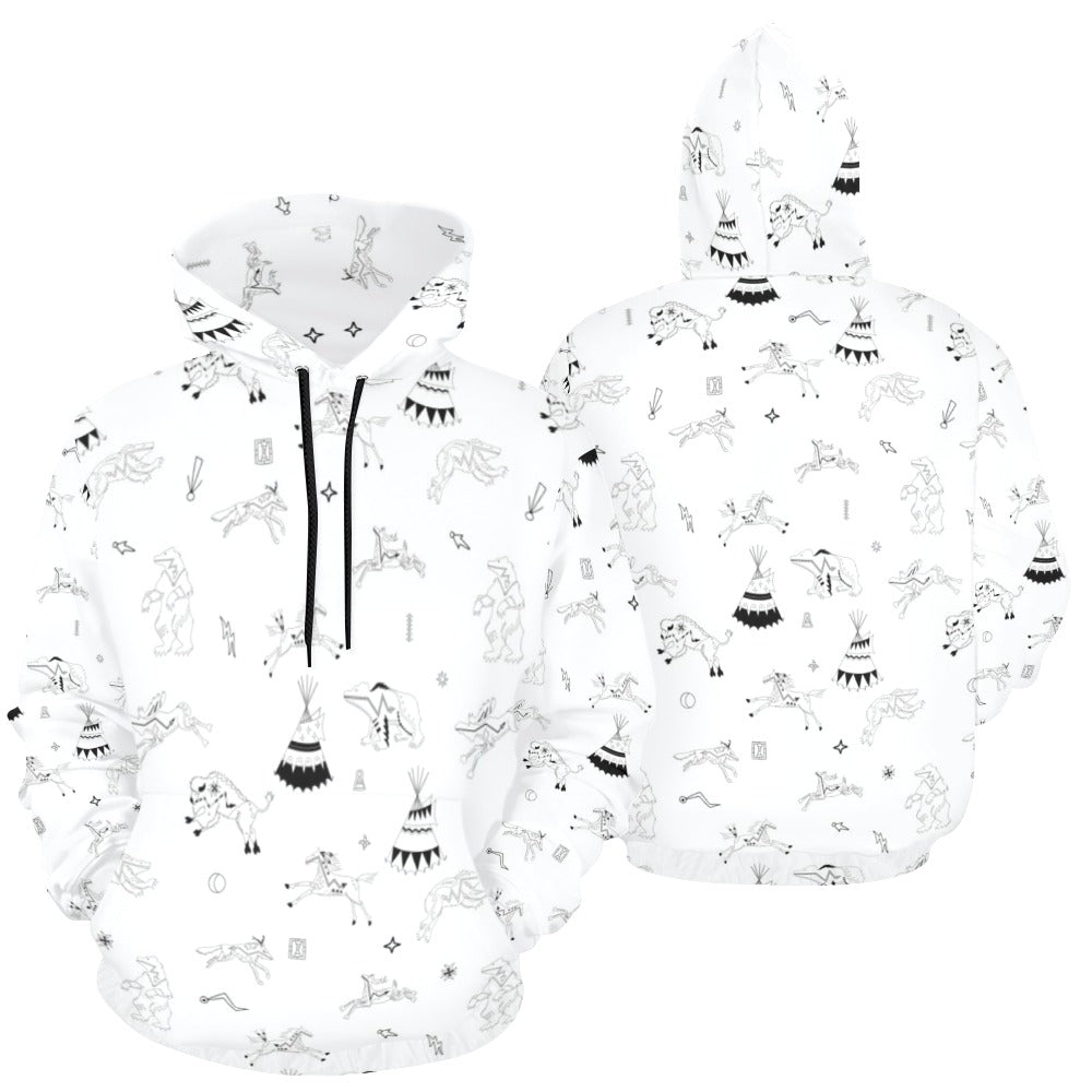 Ledger Dabbles White Hoodie for Women (USA Size)