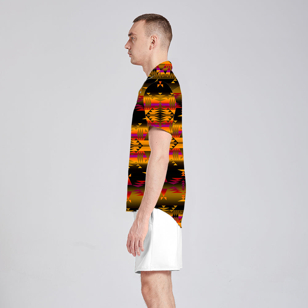 Between the Sierra Mountains Button Up Silk Shirt
