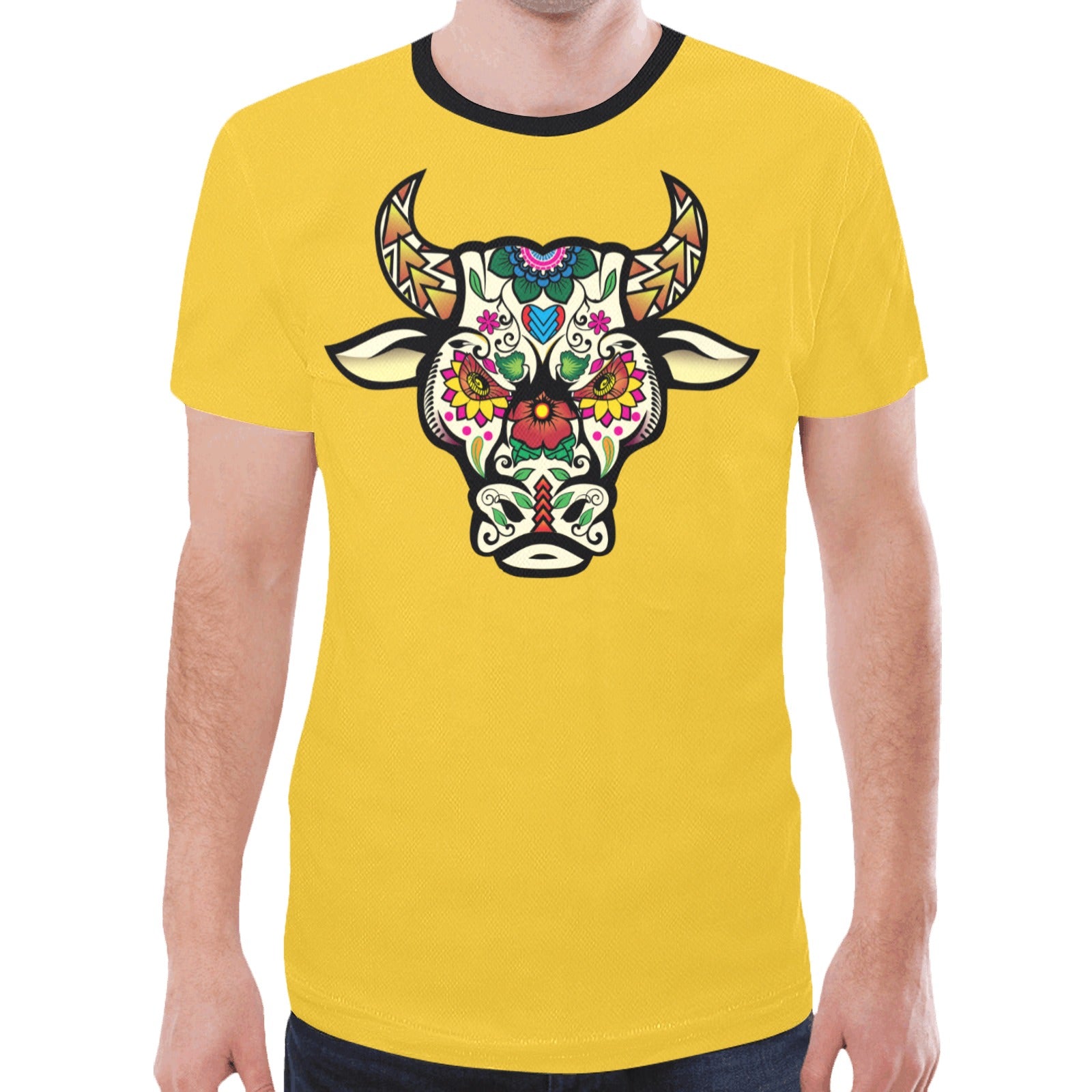 Bull Spirit Guide (Yellow) T-shirt for Men