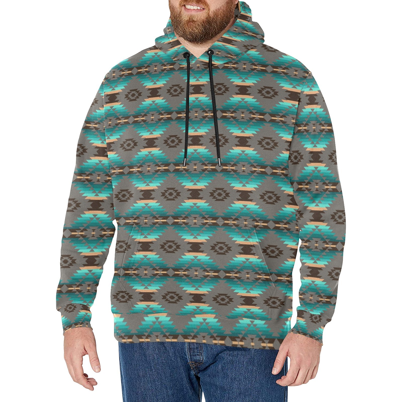 Cree Confederacy Men's Long Sleeve Fleece Hoodie