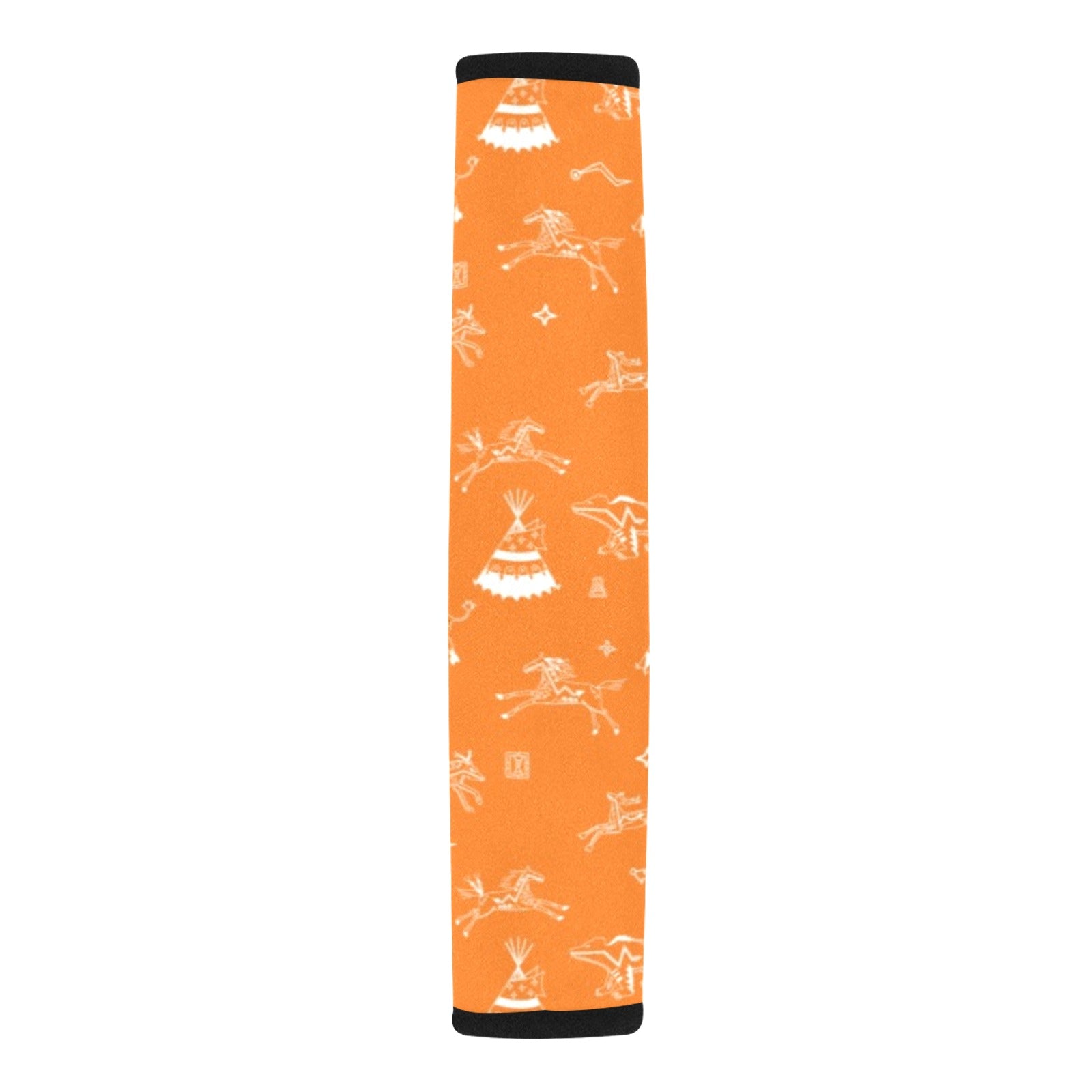 Ledger Dabbles Orange Car Seat Belt Cover 7''x12.6'' (Pack of 2)