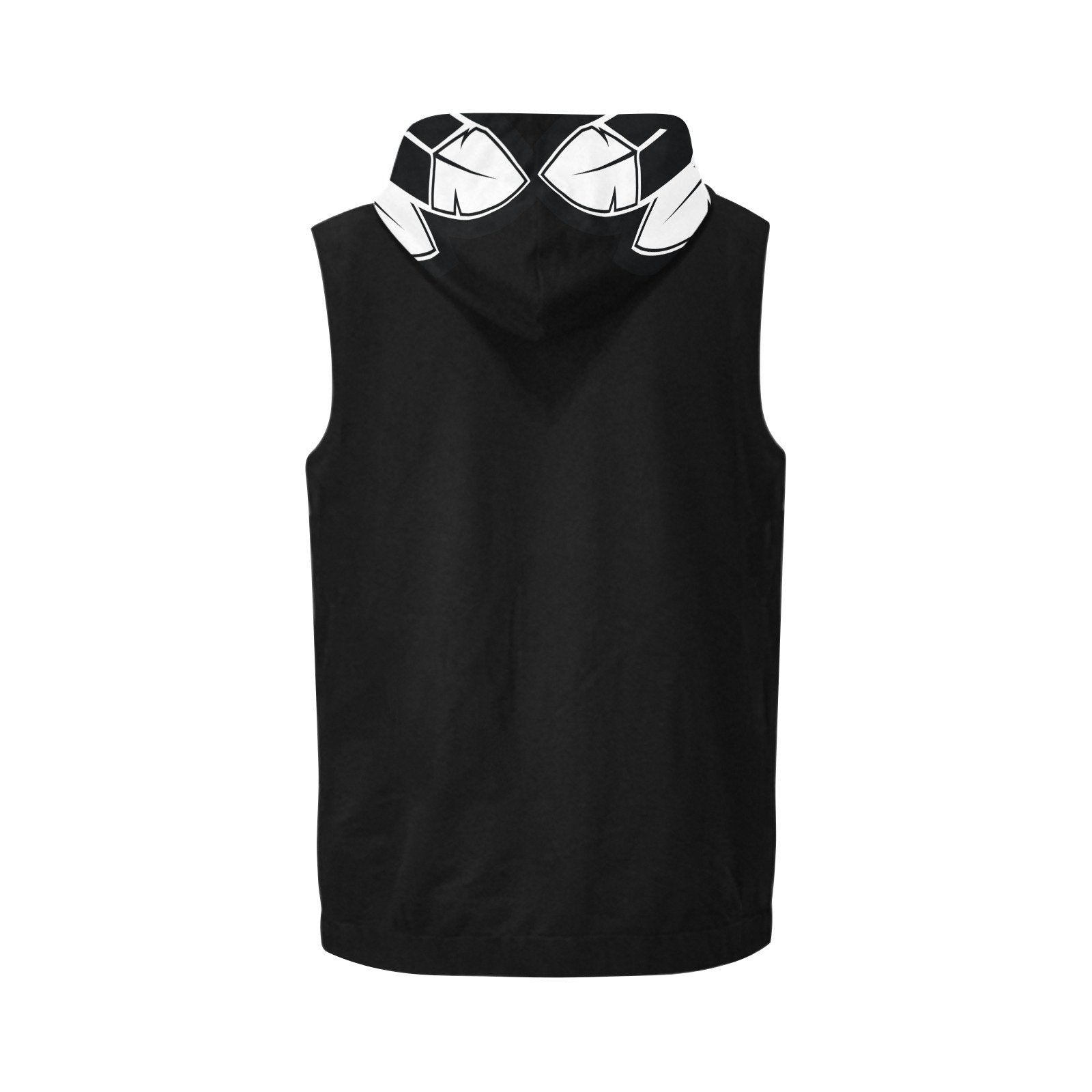 49 Dzine Combo Logomark Feathers Dress Code All Over Print Sleeveless Zip Up Hoodie for Men (Model H16) All Over Print Sleeveless Zip Up Hoodie for Men e-joyer