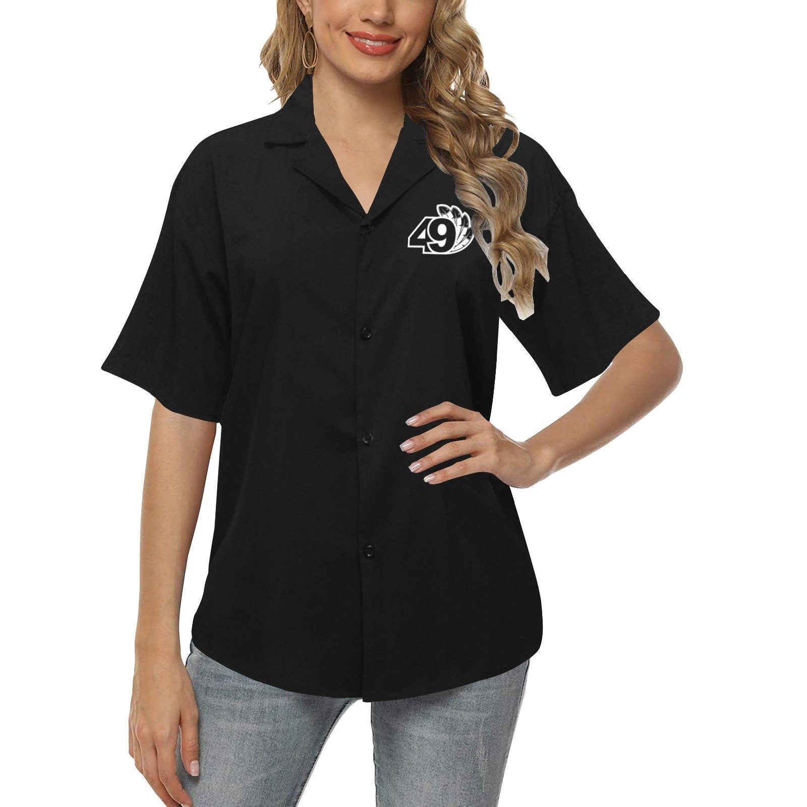 49 Dzine Logomark Dress Code All Over Print Hawaiian Shirt for Women (Model T58) Hawaiian Shirt for Women (T58) e-joyer
