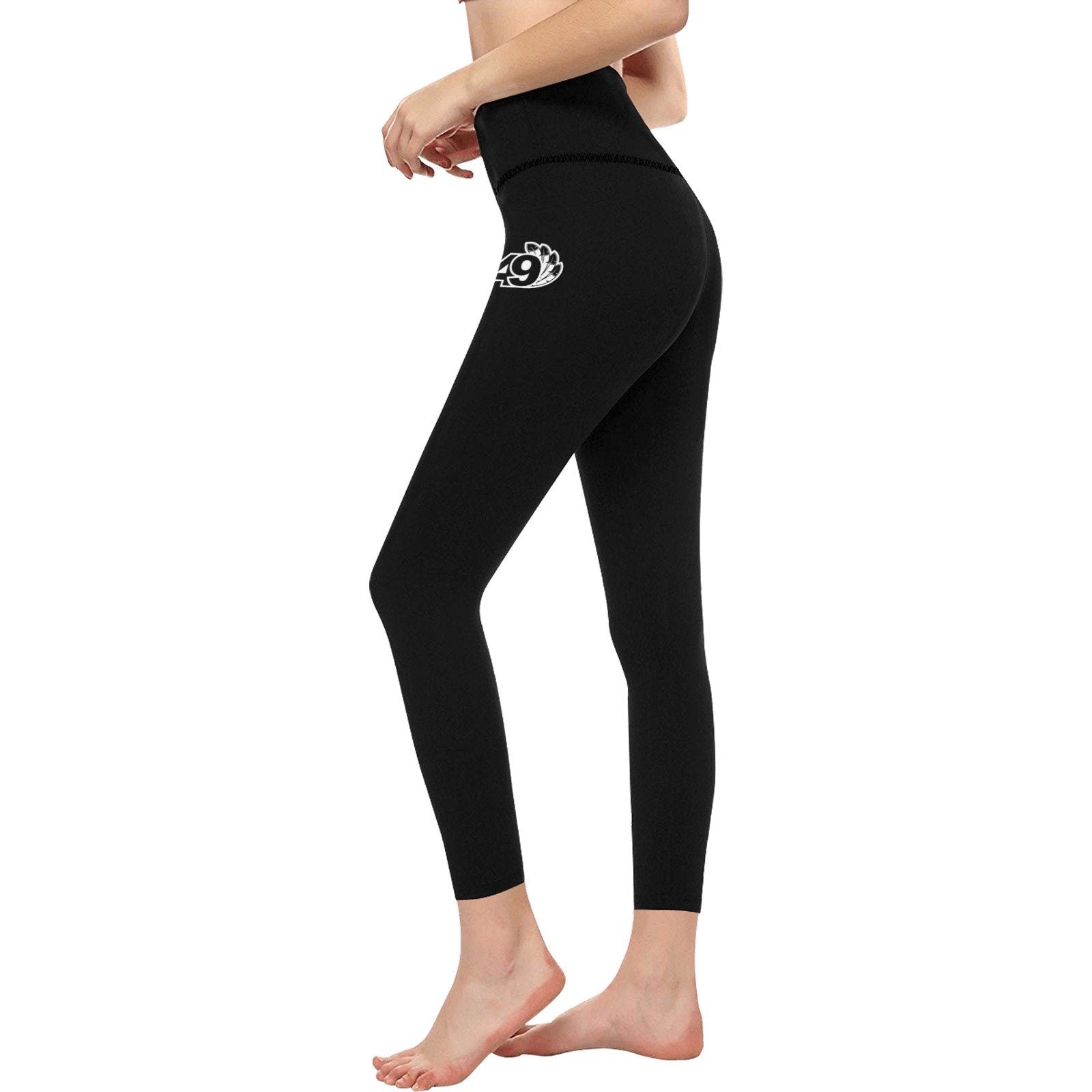 49 Dzine Logomark Dress Code All Over Print High-Waisted Leggings (Model L36) High-Waisted Leggings (L36) e-joyer