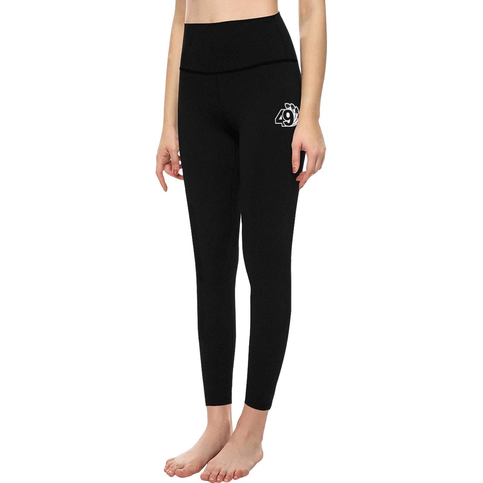 49 Dzine Logomark Dress Code All Over Print High-Waisted Leggings (Model L36) High-Waisted Leggings (L36) e-joyer