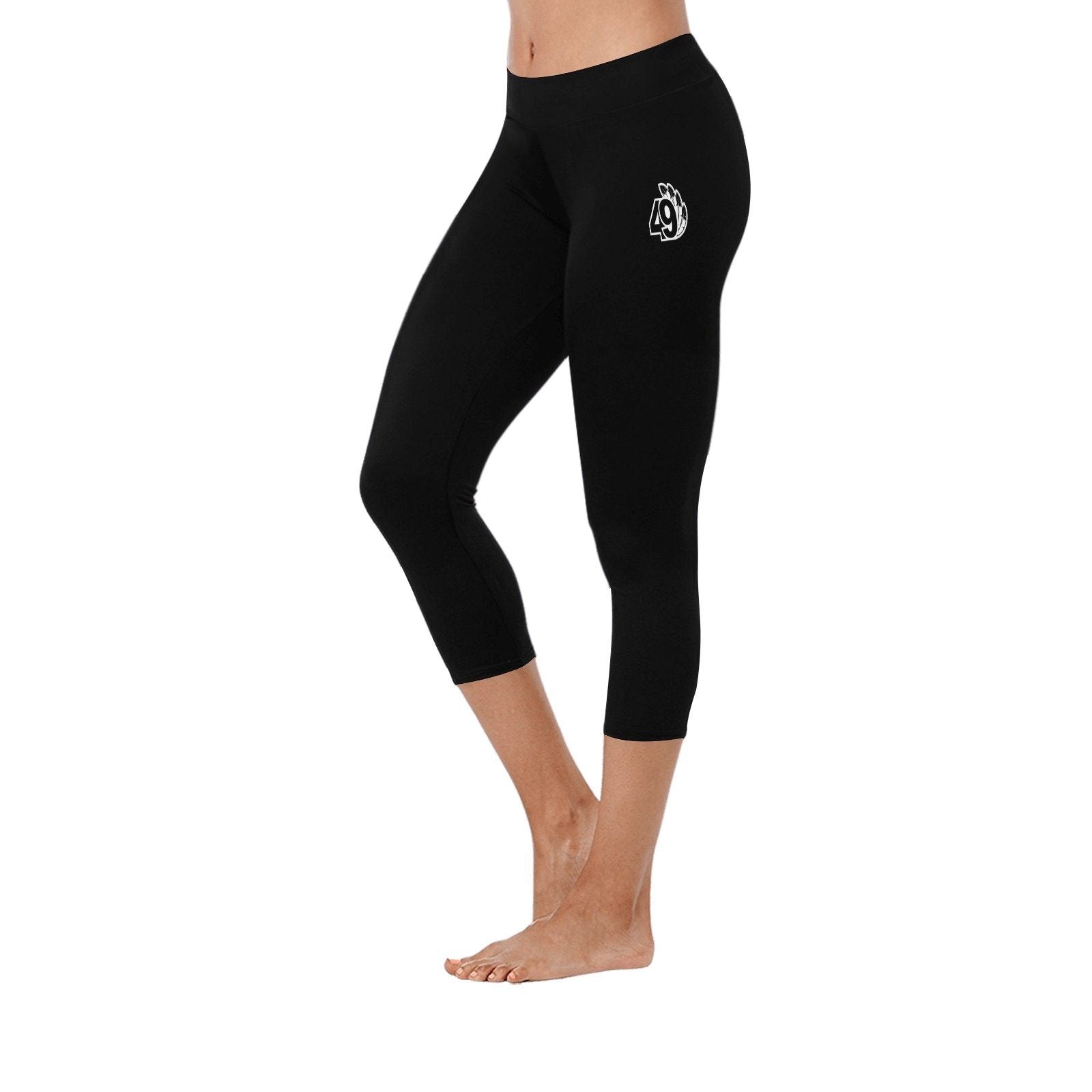 49 Dzine Logomark Dress Code Low Rise Capri Leggings (Invisible Stitch) (Model L08) Low Rise Capri Leggings (Invisible Stitch) (L08) e-joyer
