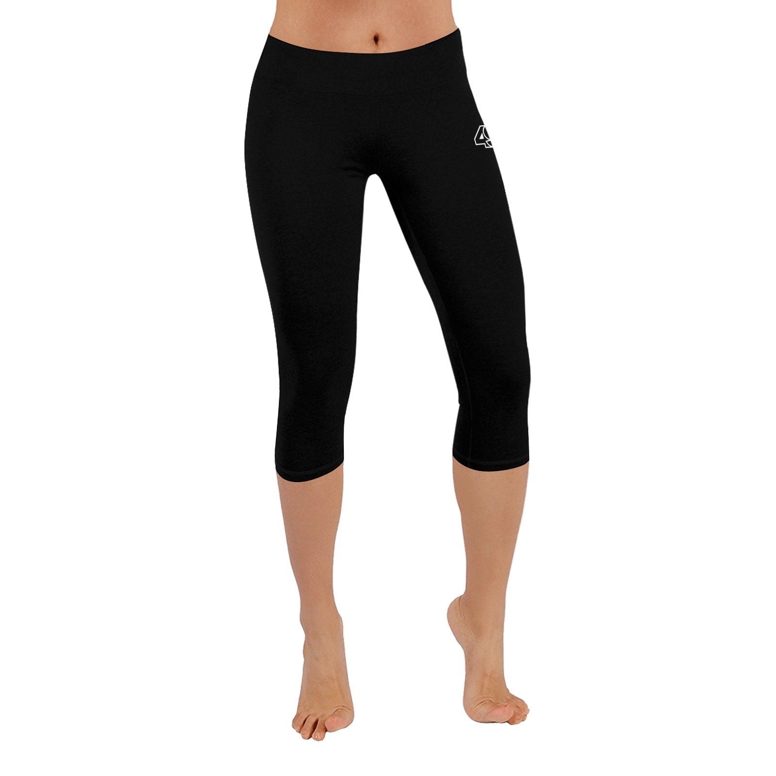 49 Dzine Logomark Dress Code Low Rise Capri Leggings (Invisible Stitch) (Model L08) Low Rise Capri Leggings (Invisible Stitch) (L08) e-joyer