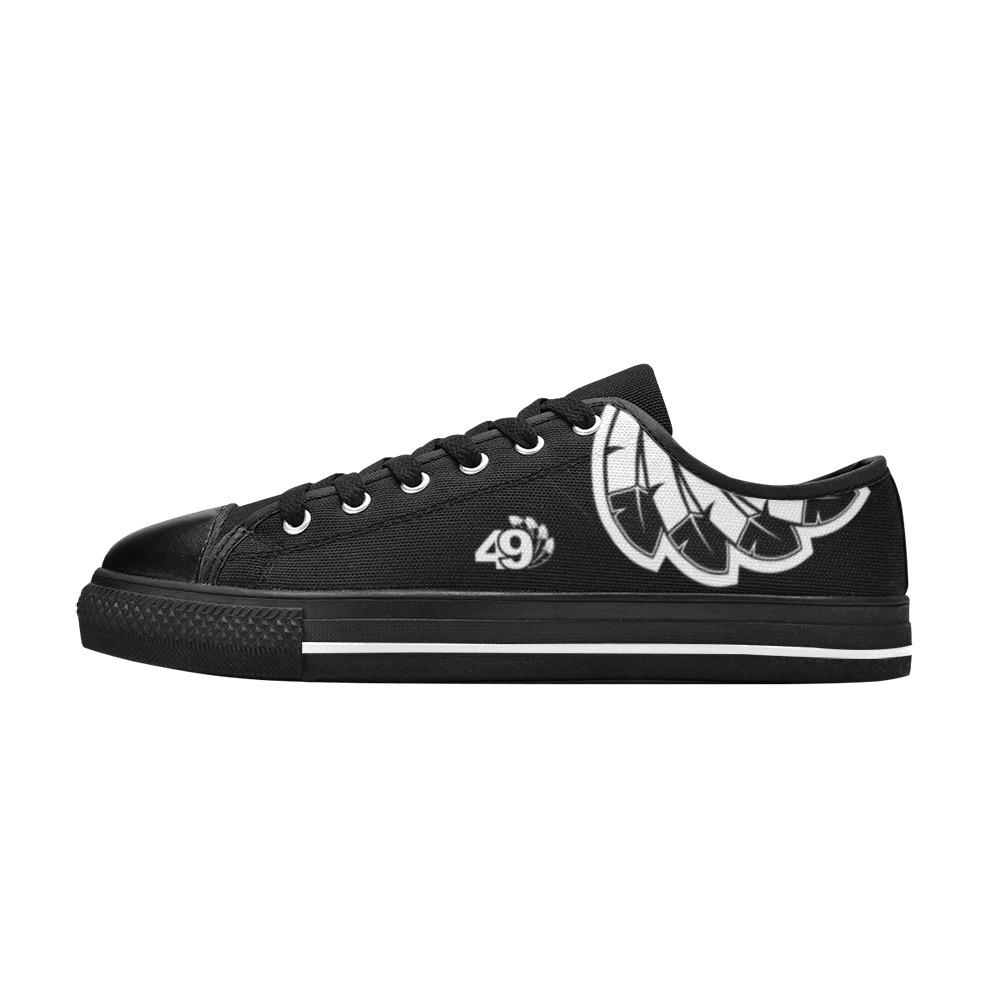 49 Dzine Logomark Feathers Dress Code Women's Classic Canvas Shoes (Model 018) Women's Canvas Shoes (018) e-joyer