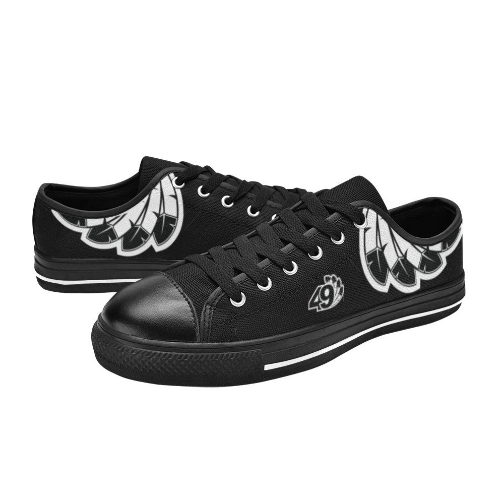 49 Dzine Logomark Feathers Women's Classic Canvas Shoes (Model 018) Women's Canvas Shoes (018) e-joyer