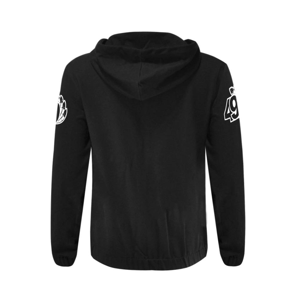 49 Dzine Logomark Wordmark Dress Code All Over Print Full Zip Hoodie for Men (Model H14) All Over Print Full Zip Hoodie for Men (H14) e-joyer
