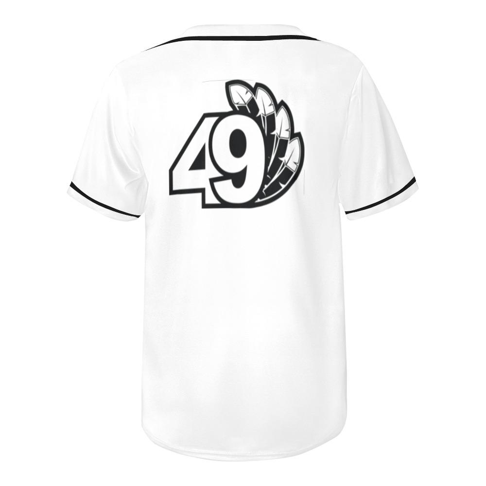 49 Dzine Wordmark Logomark White Dress Code All Over Print Baseball Jersey for Men (Model T50) All Over Print Baseball Jersey for Men (T50) e-joyer