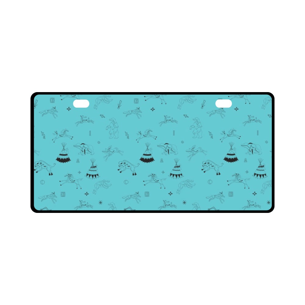 Ledger Dabbles Torquoise License Plate