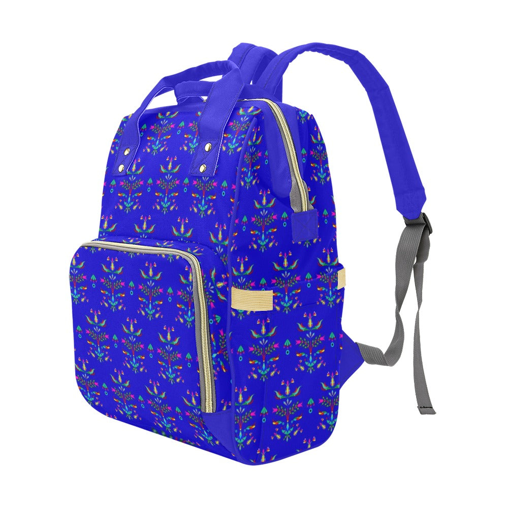 Dakota Damask Blue Multi-Function Diaper Backpack/Diaper Bag
