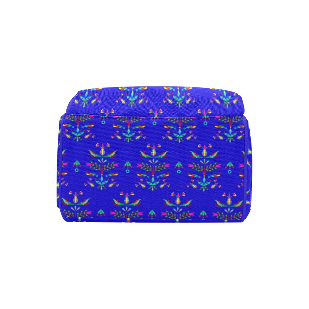 Dakota Damask Blue Multi-Function Diaper Backpack/Diaper Bag