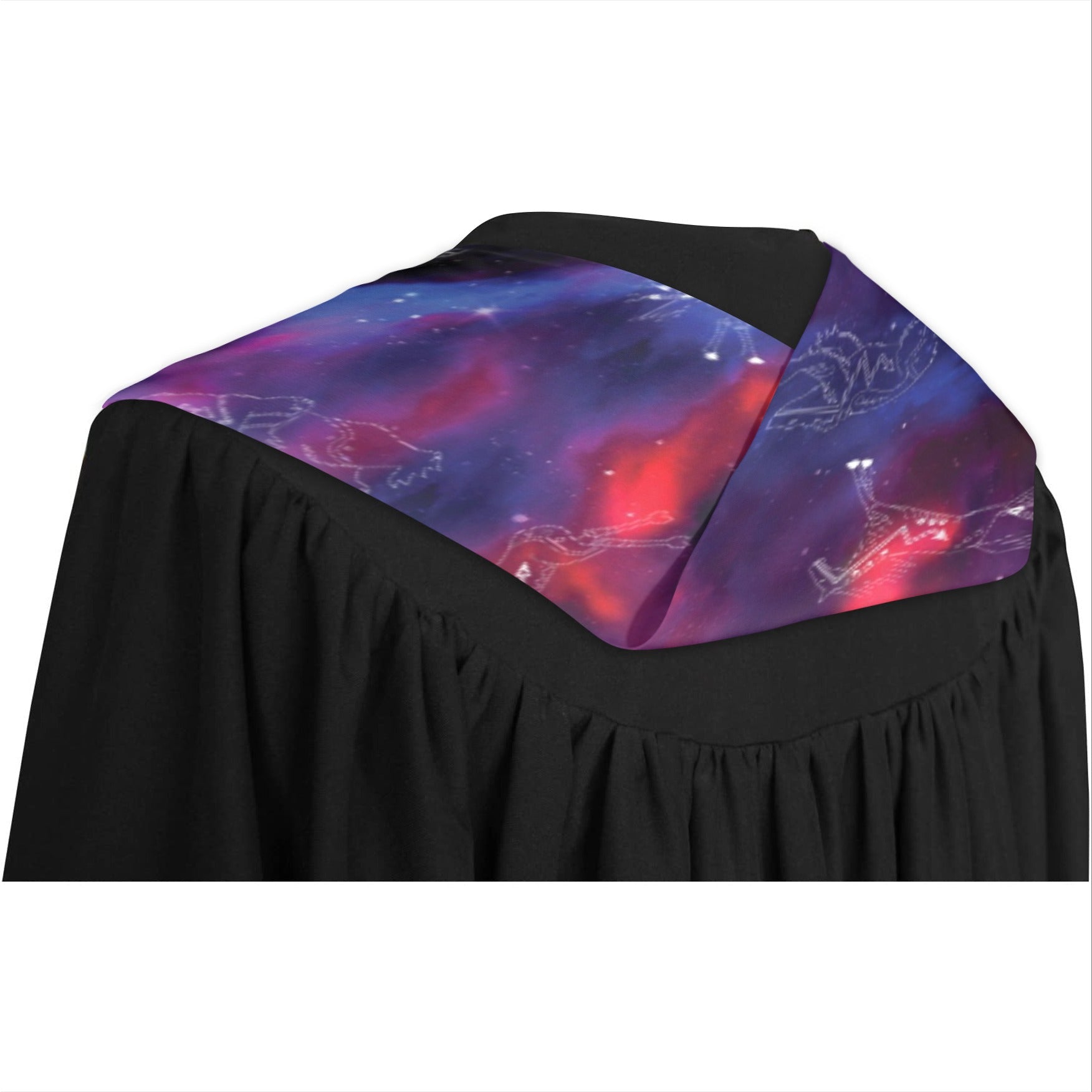 Animal Ancestors 3 Blue Pink Swirl Graduation Stole
