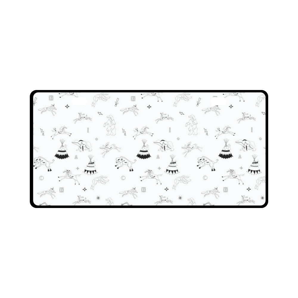Ledger Dabbles White License Plate