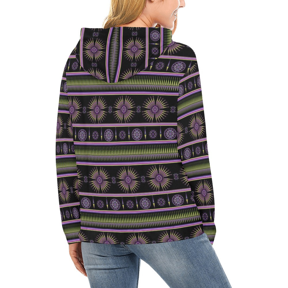 Evening Feather Wheel Hoodie for Women (USA Size)