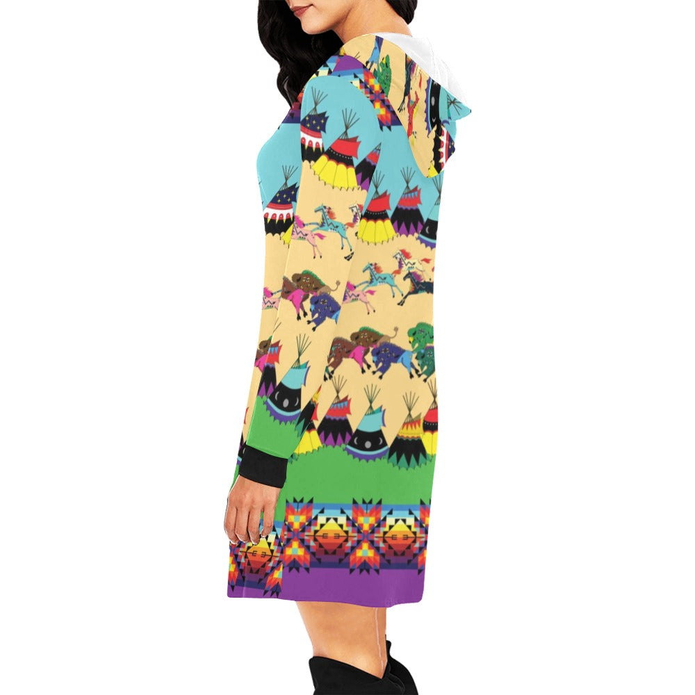Prairie Bison Hoodie Dress
