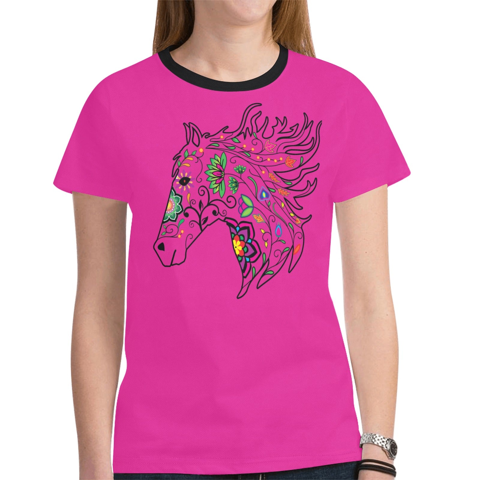 Horse Spirit Guide (Pink) T-shirt for Women