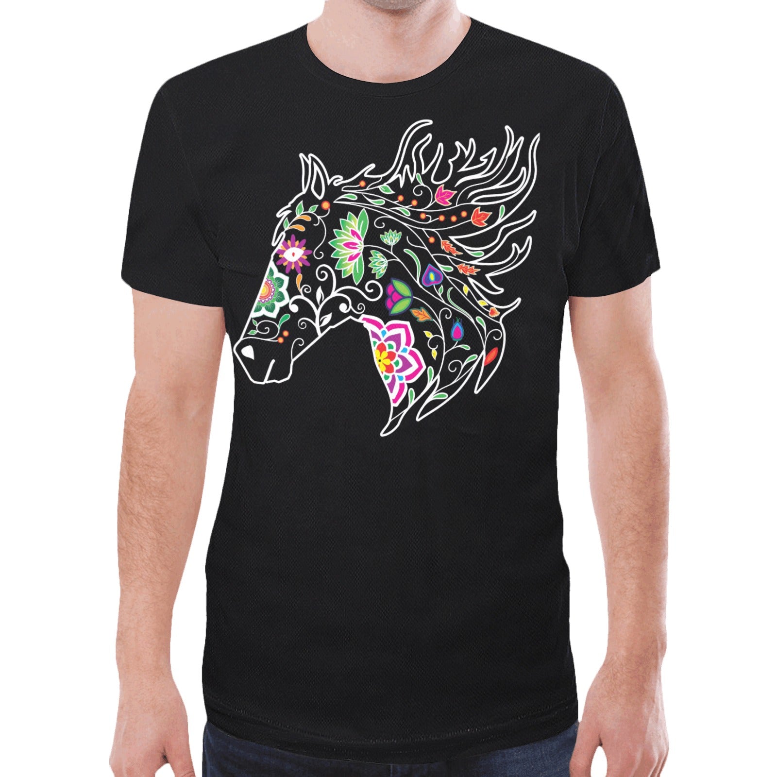 Horse Spirit Guide (Black) T-shirt for Men