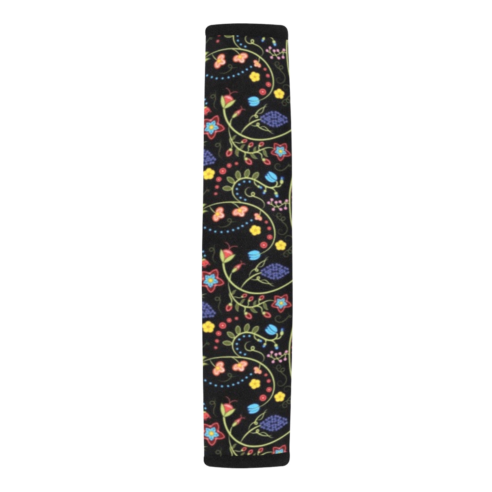 Fresh Fleur Midnight Car Seat Belt Cover 7''x12.6'' (Pack of 2)