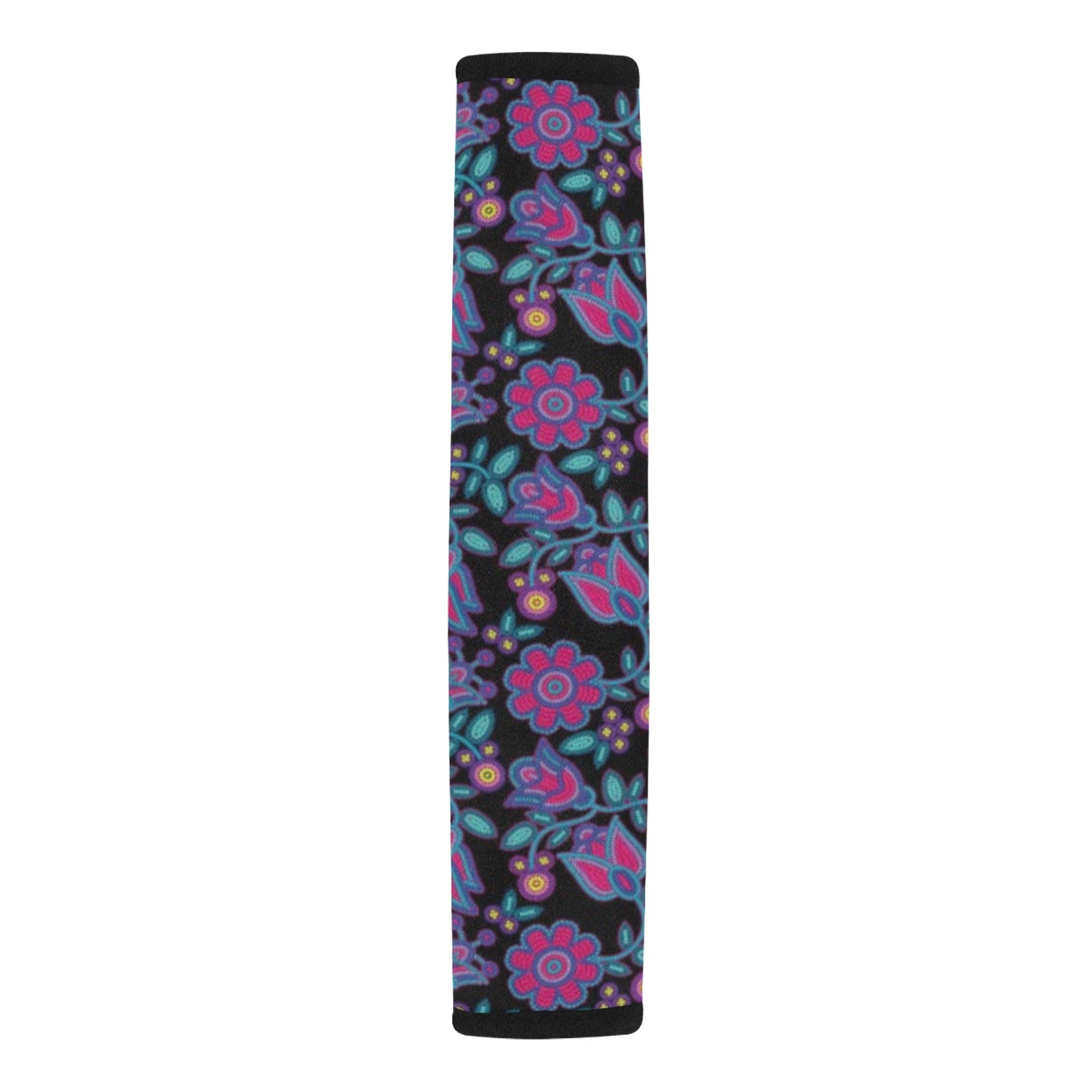 Beaded Nouveau Coal Car Seat Belt Cover 7''x12.6'' (Pack of 2)