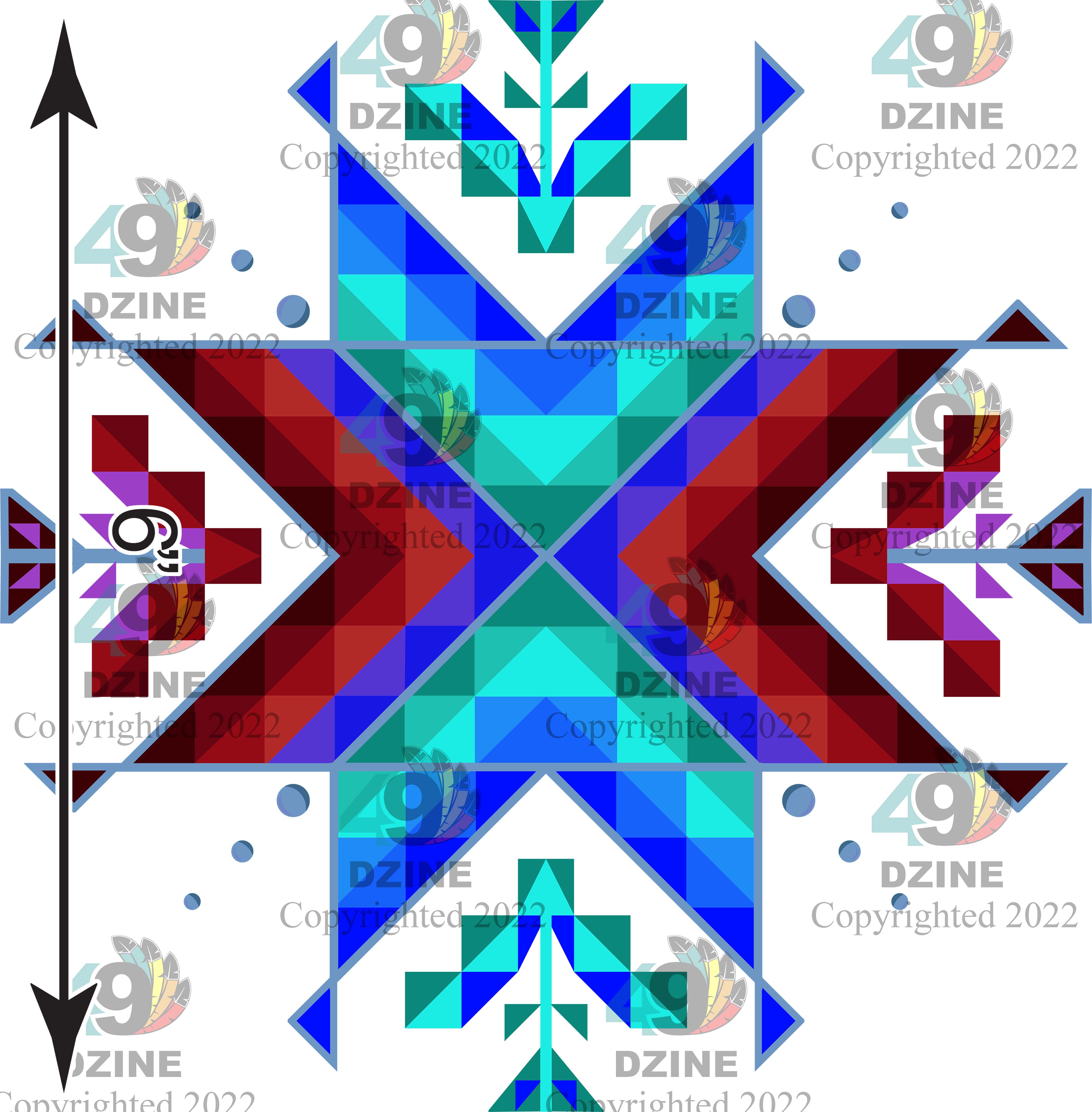 6-inch Geometric Transfer Dream of the Ancestors Transfers 49 Dzine