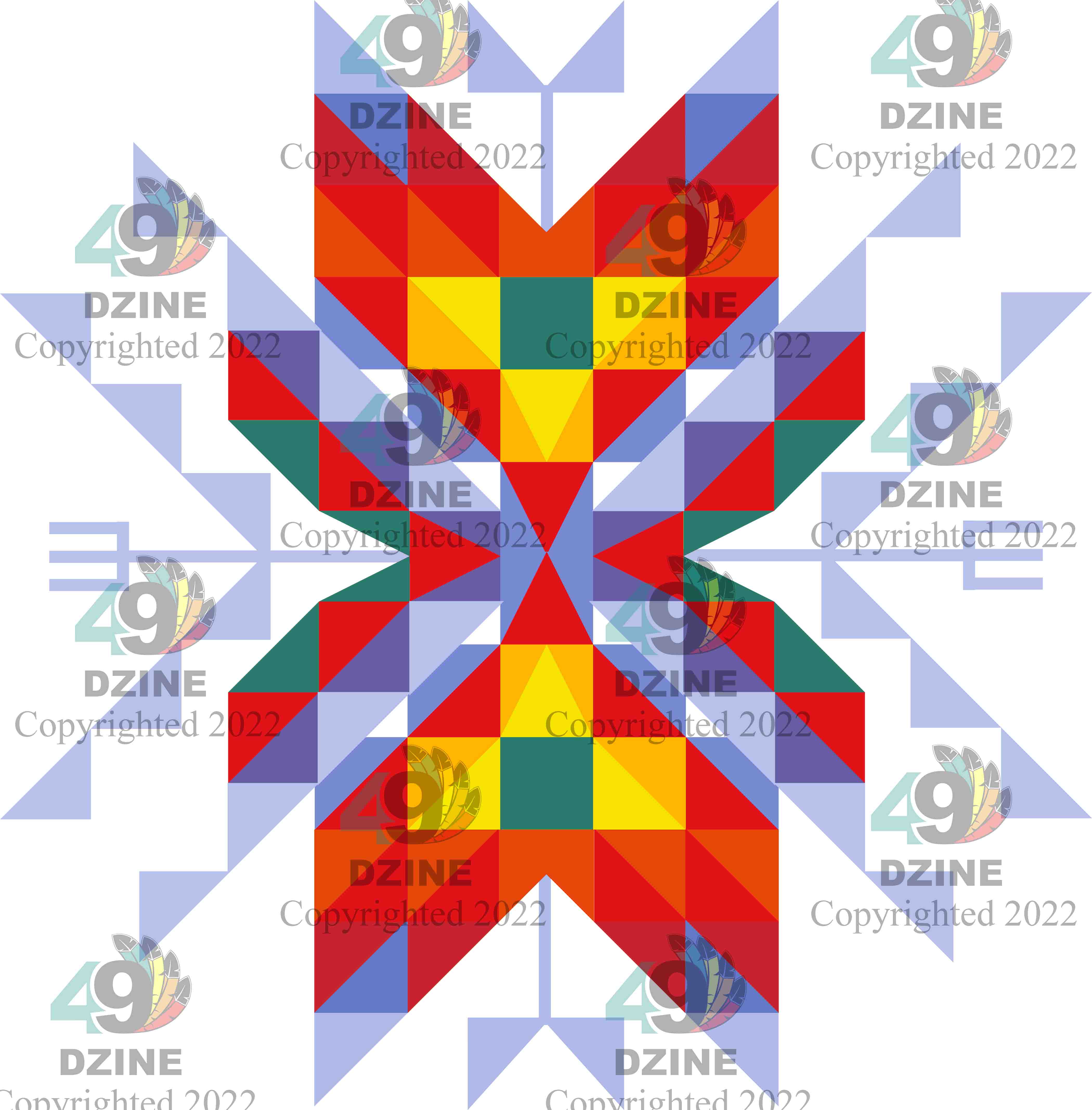 6-inch Geometric Transfer Medicine Lodge Transfers 49 Dzine Medicine Lodge Fire