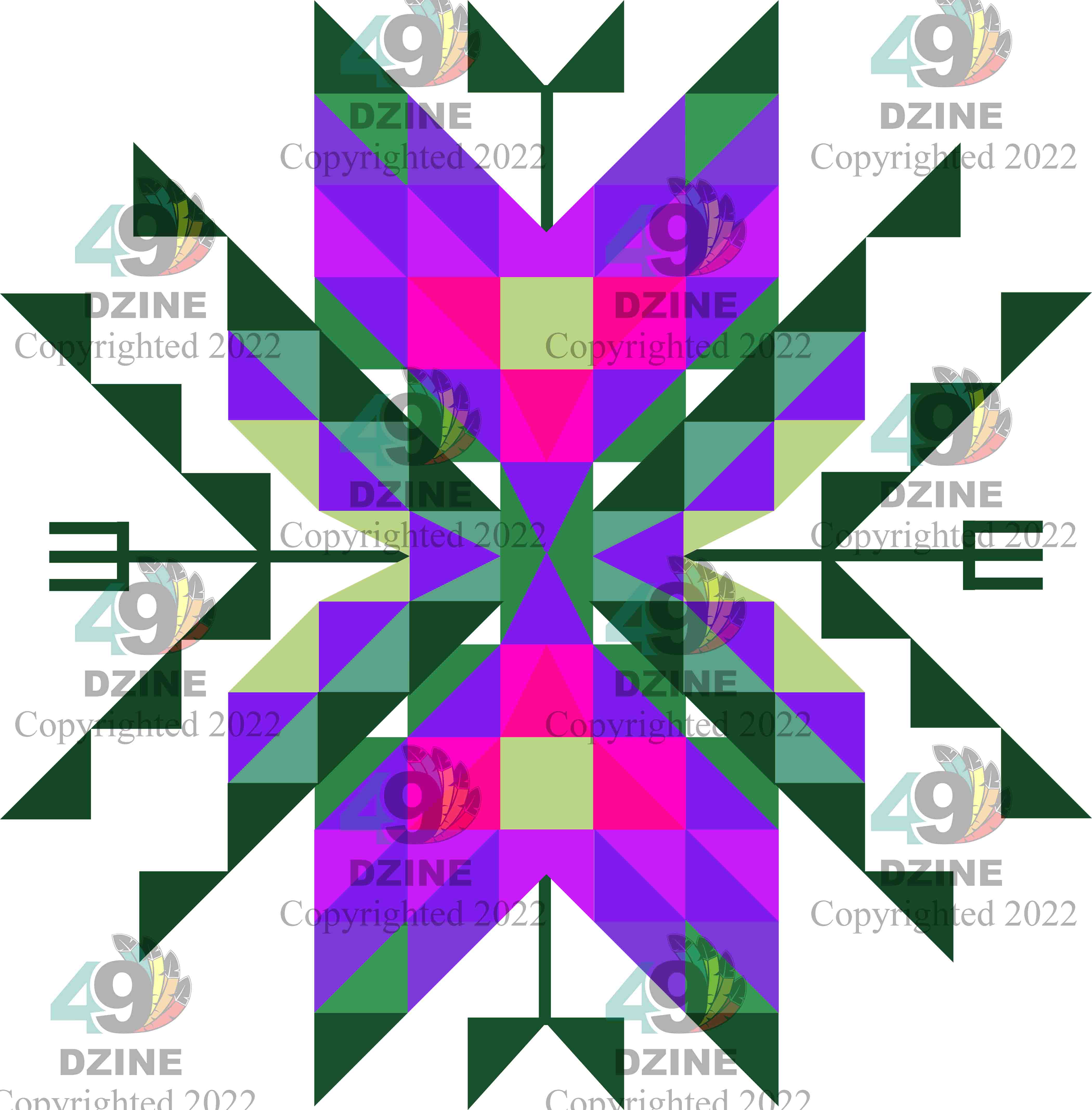 6-inch Geometric Transfer Medicine Lodge Transfers 49 Dzine Medicine Lodge Forest
