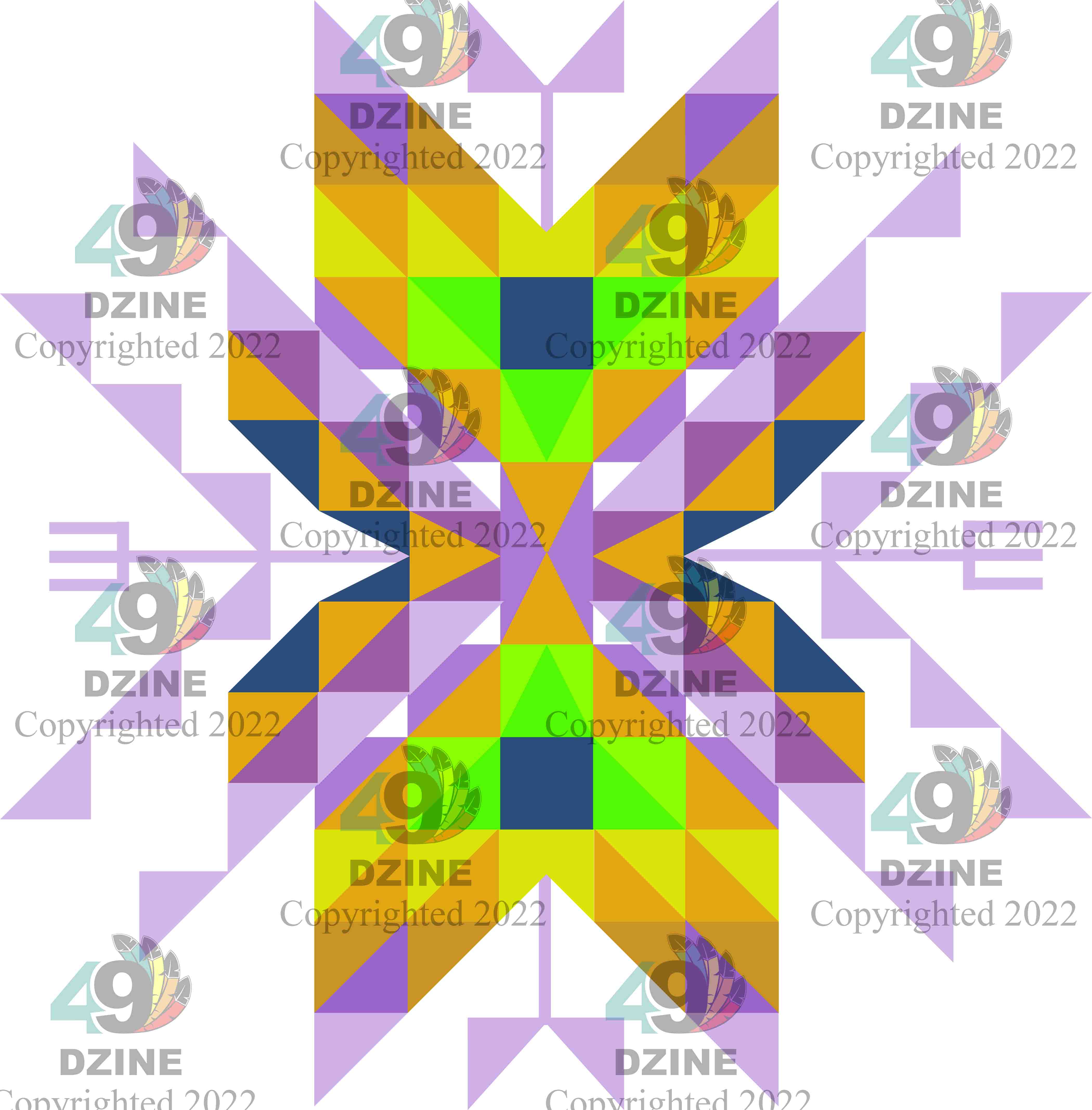 6-inch Geometric Transfer Medicine Lodge Transfers 49 Dzine Medicine Lodge Lavender