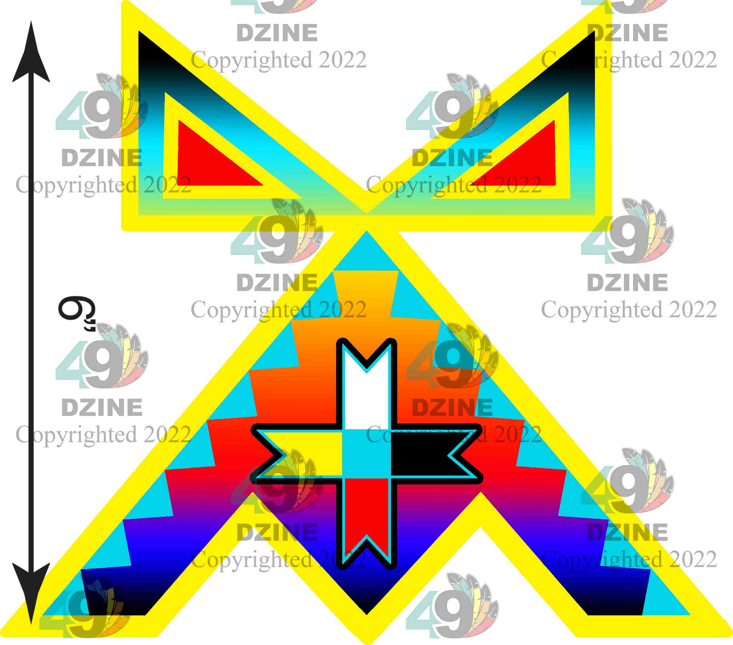 6-inch Geometric Transfer Rainbow Lodge Transfers 49 Dzine