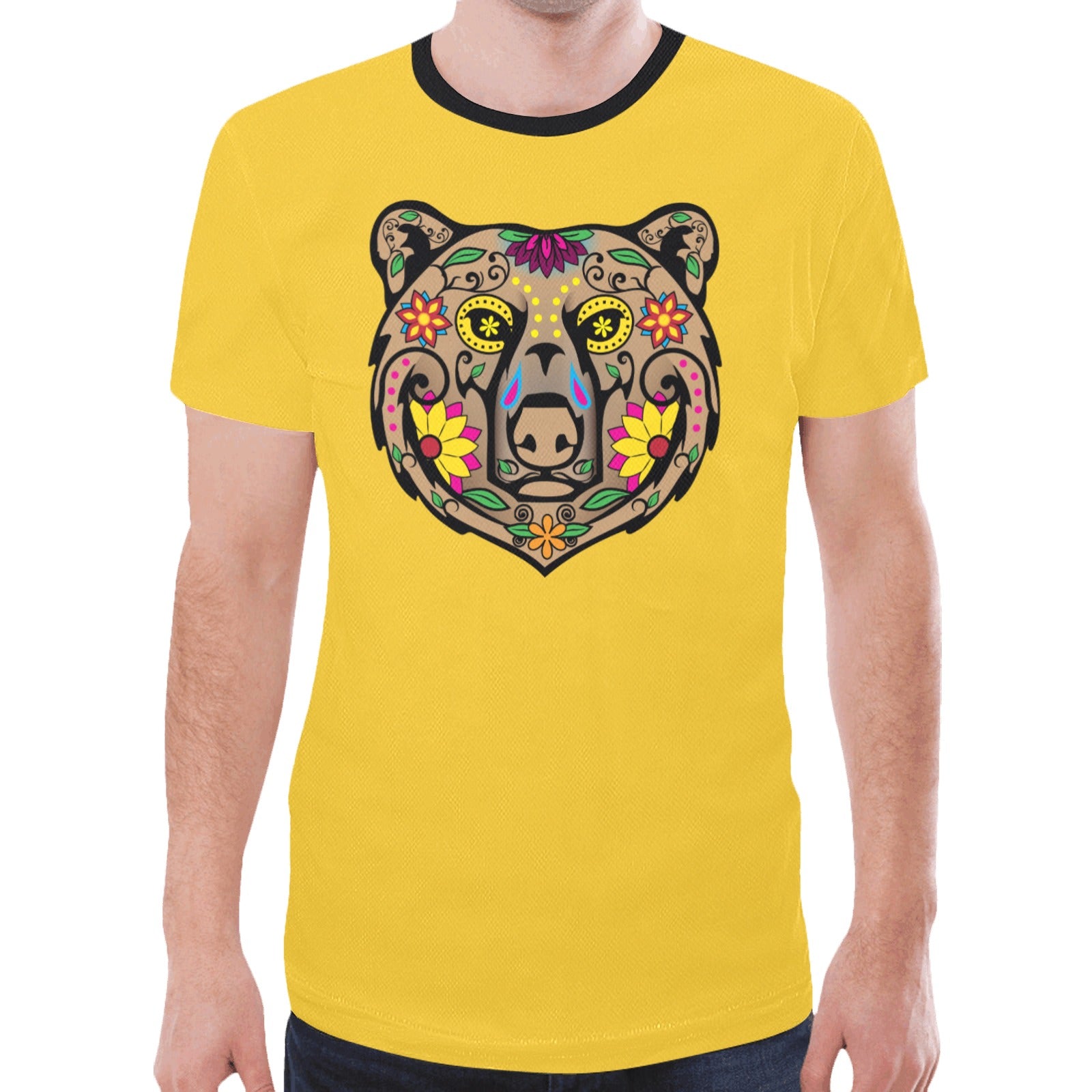Bear Spirit Guide (Yellow) T-shirt for Men