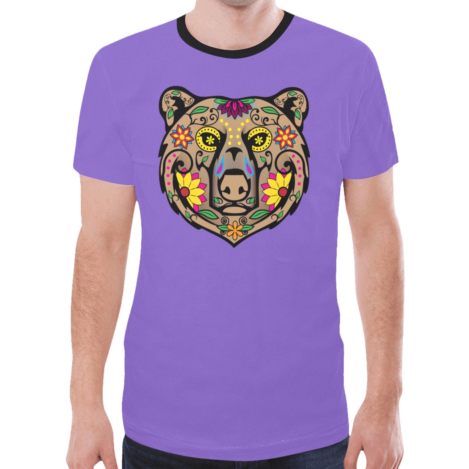 Bear Spirit Guide (Purple) T-shirt for Men
