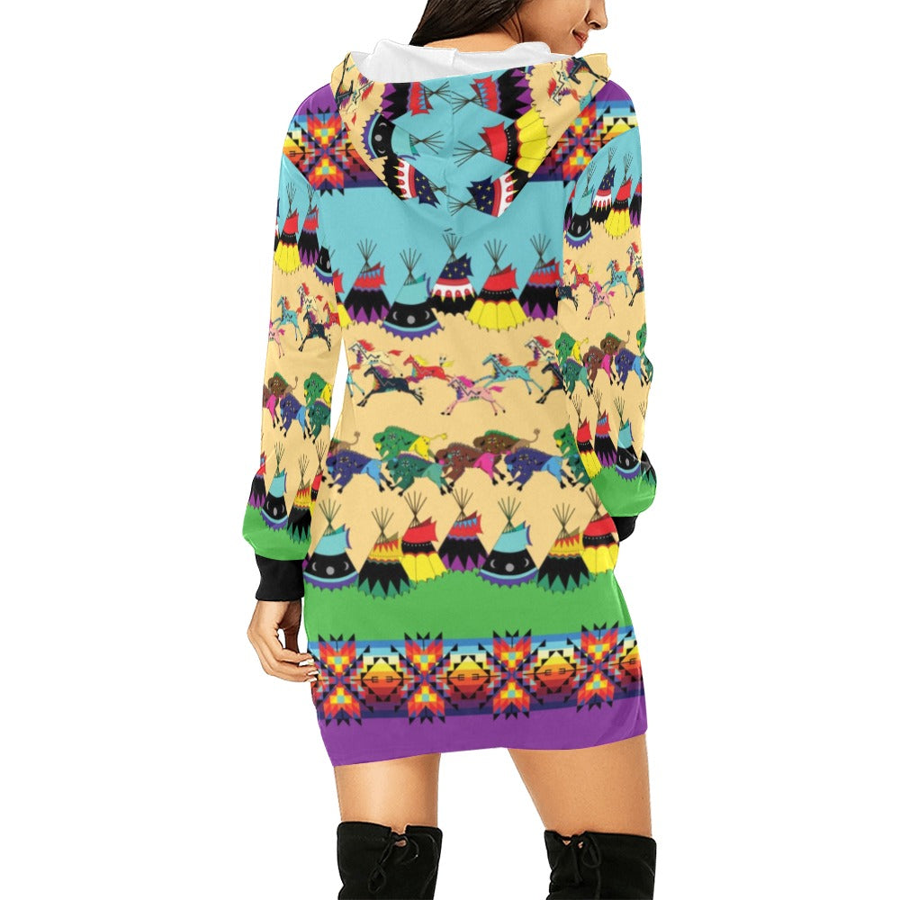 Prairie Bison Hoodie Dress