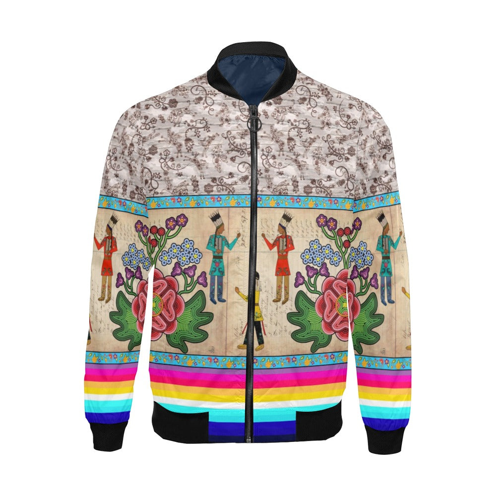 Kinship Ties All Over Print Bomber Jacket for Men