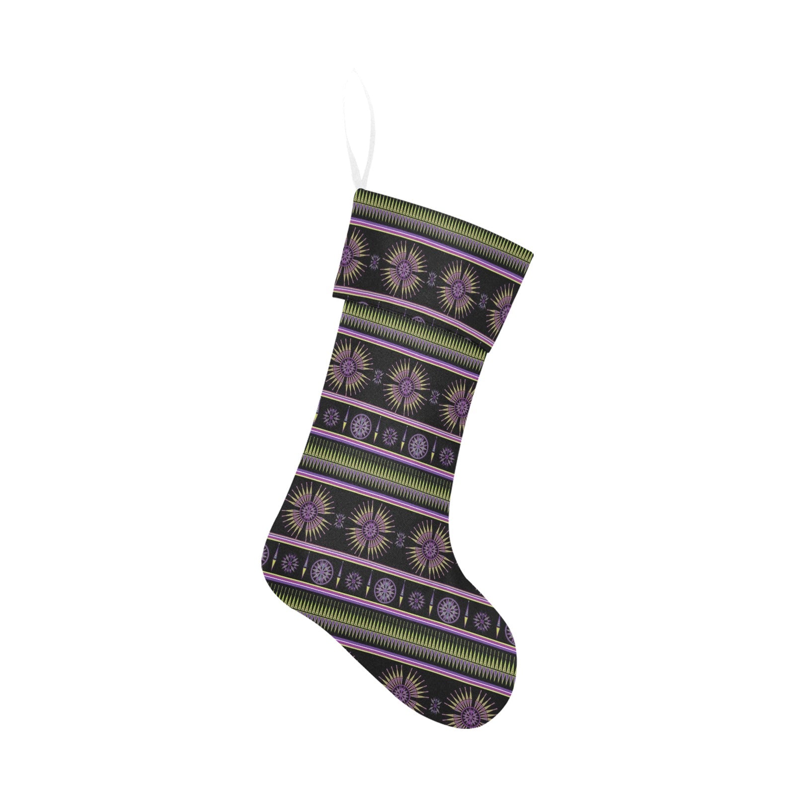 Evening Feather Wheel Christmas Stocking