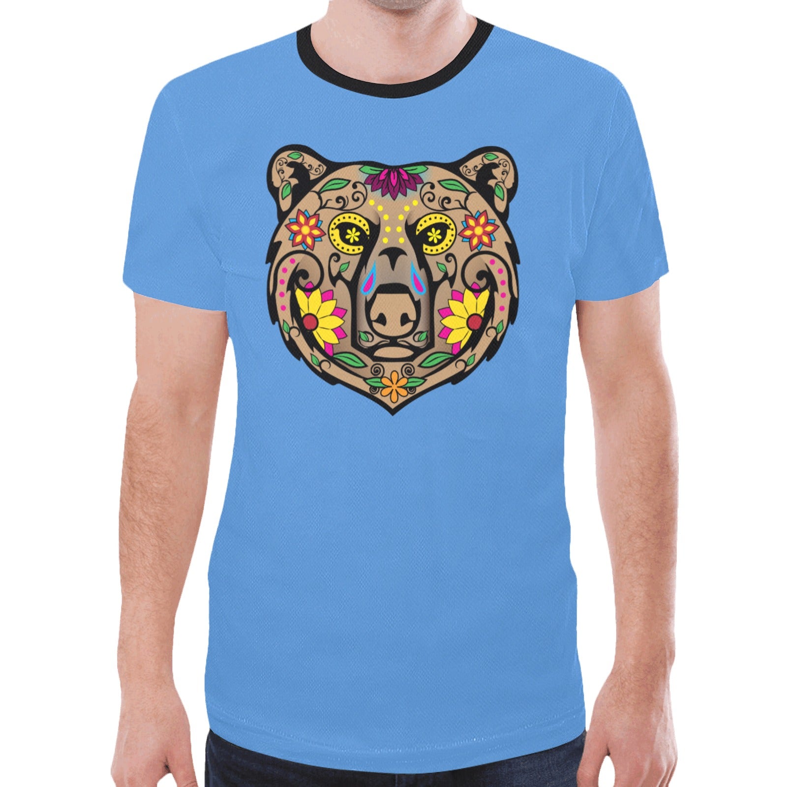 Bear Spirit Guide (Blue) T-shirt for Men