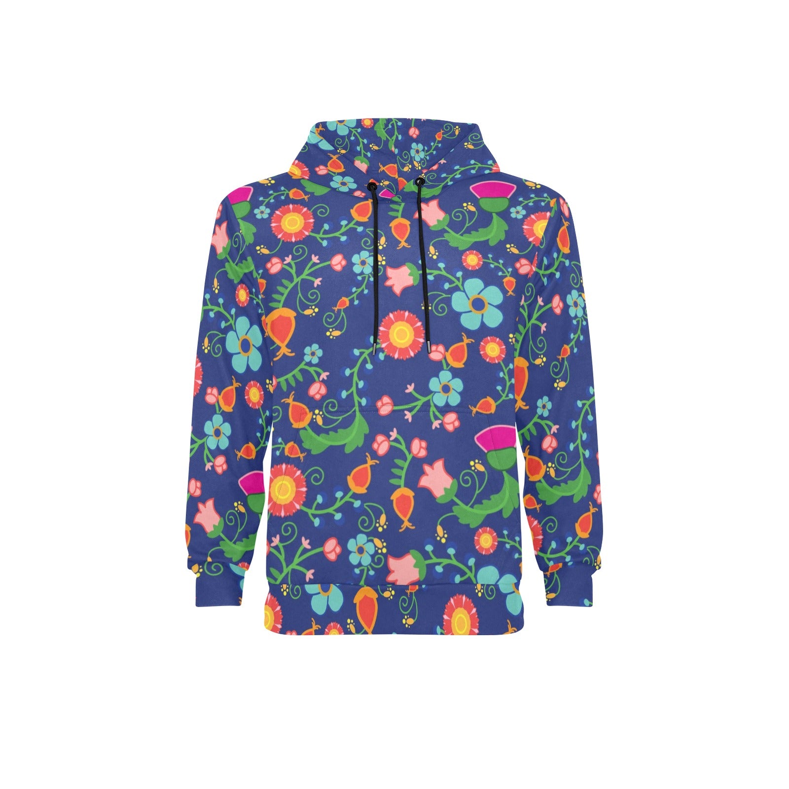 Bee Spring Twilight Men's Long Sleeve Fleece Hoodie