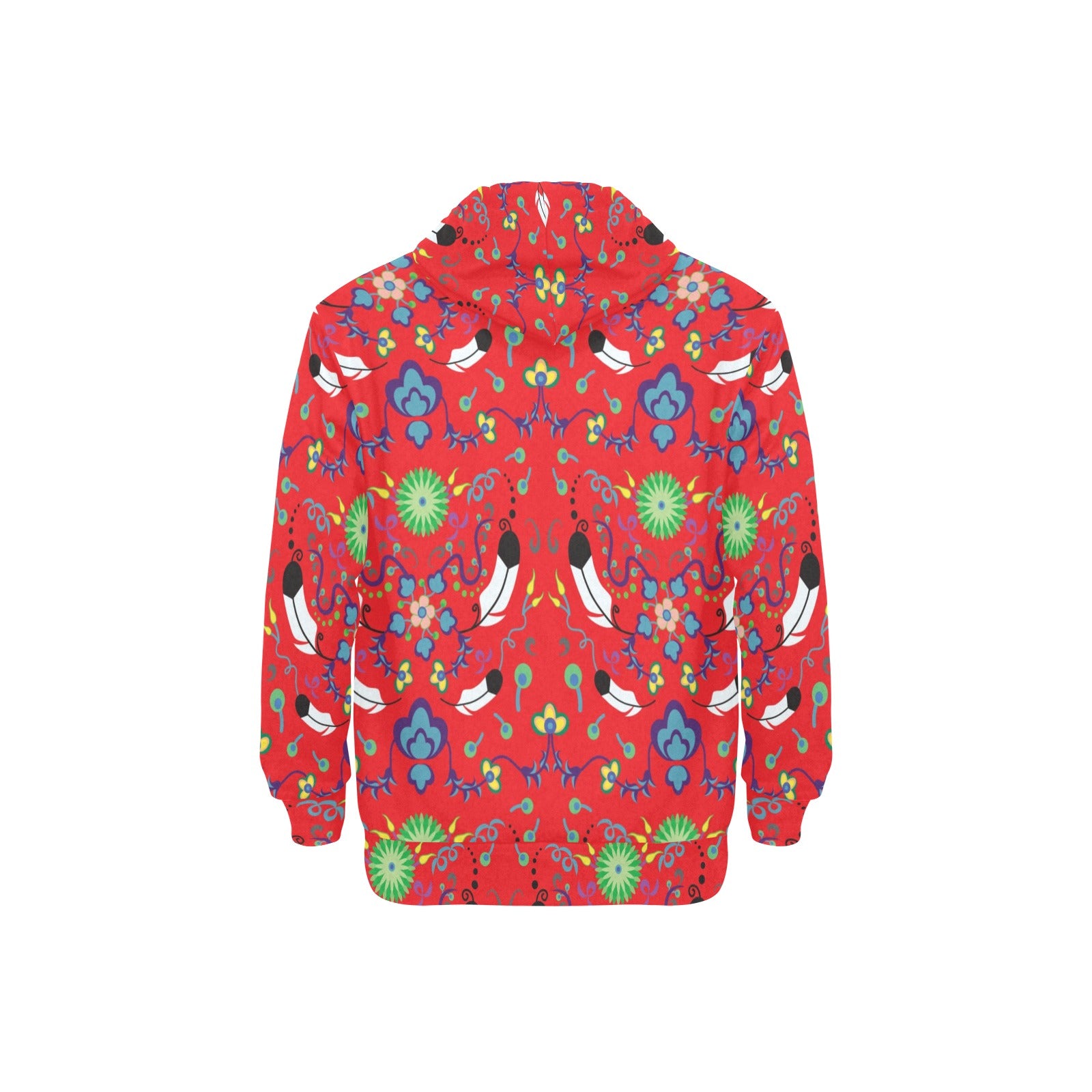 New Growth Vermillion Men's Long Sleeve Fleece Hoodie