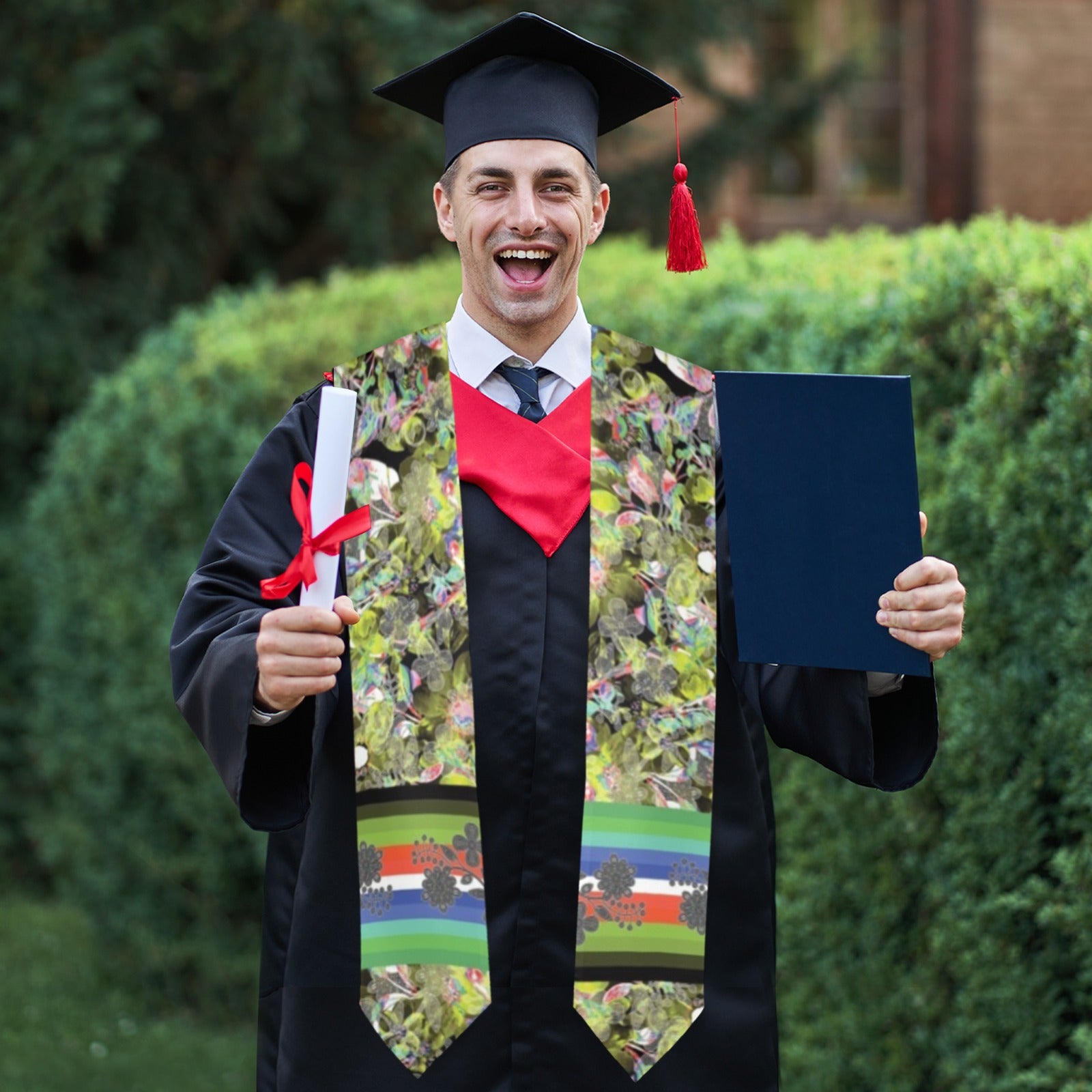 Culture in Nature Green Leaf Graduation Stole