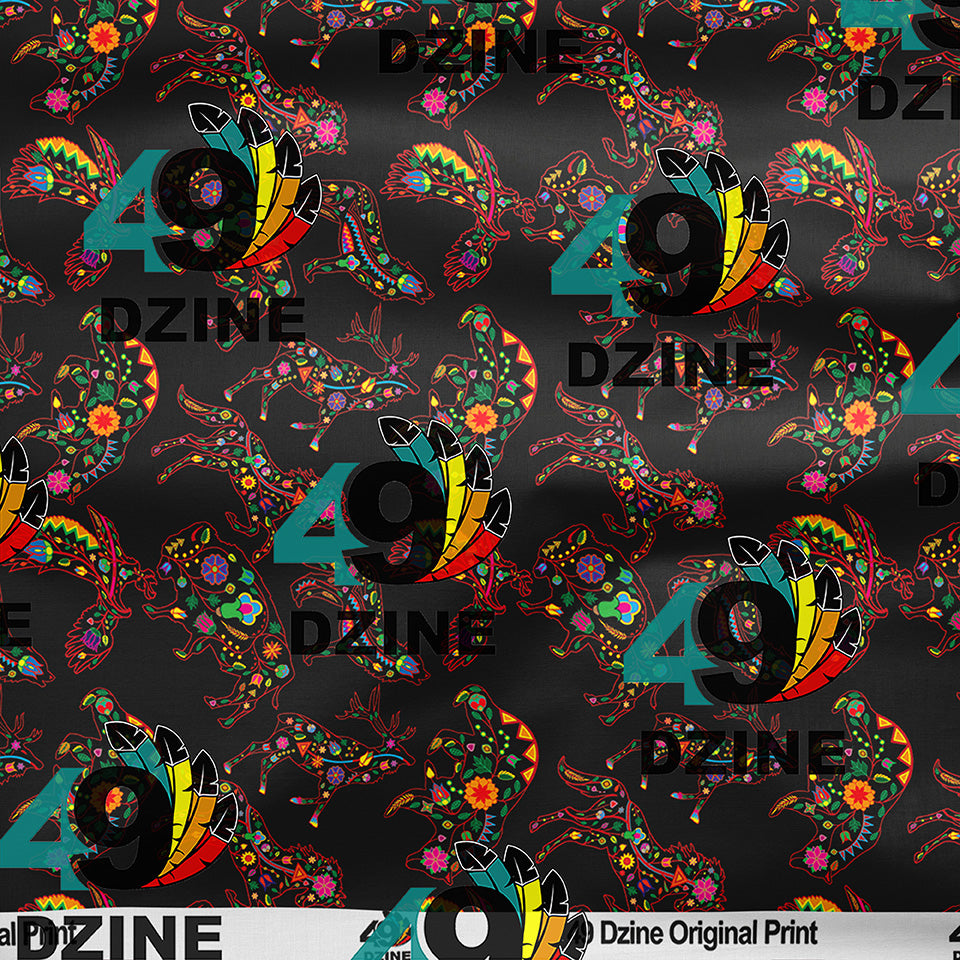 Neon Floral Animals 42 inch Cotton Poplin Pre Order